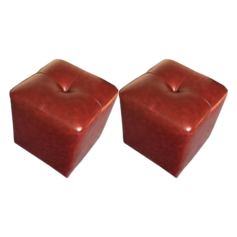 Modern Black Water Resistant Cube Square Leather Indoor Cube