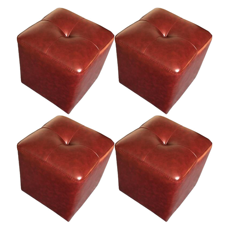 Modern Black Water Resistant Cube Square Leather Indoor Cube