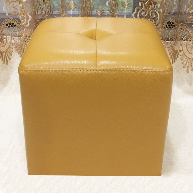 Modern Black Water Resistant Cube Square Leather Indoor Cube