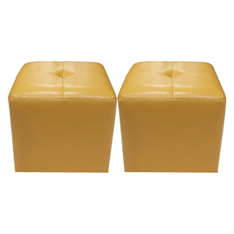 Modern Black Water Resistant Cube Square Leather Indoor Cube