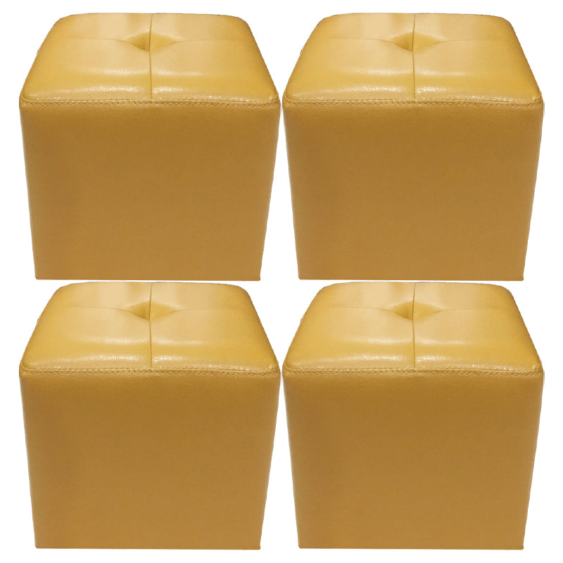 Modern Black Water Resistant Cube Square Leather Indoor Cube