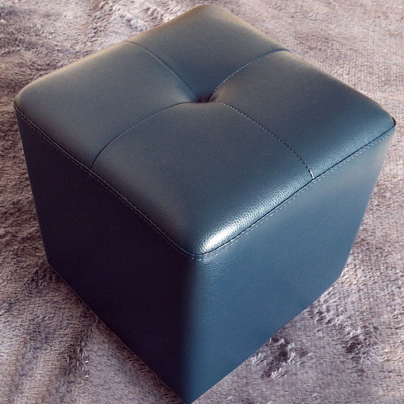 Modern Black Water Resistant Cube Square Leather Indoor Cube