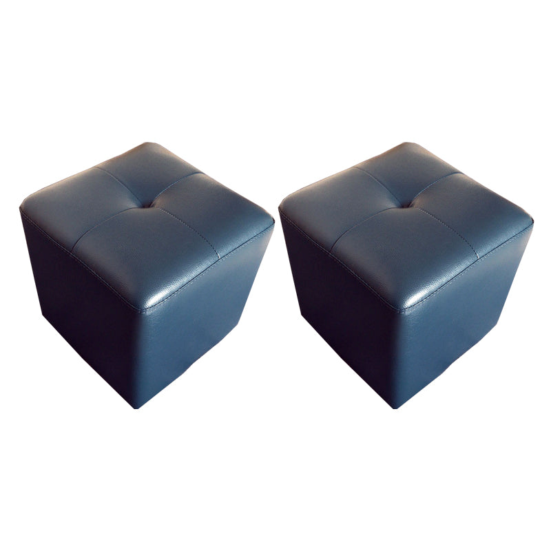 Modern Black Water Resistant Cube Square Leather Indoor Cube
