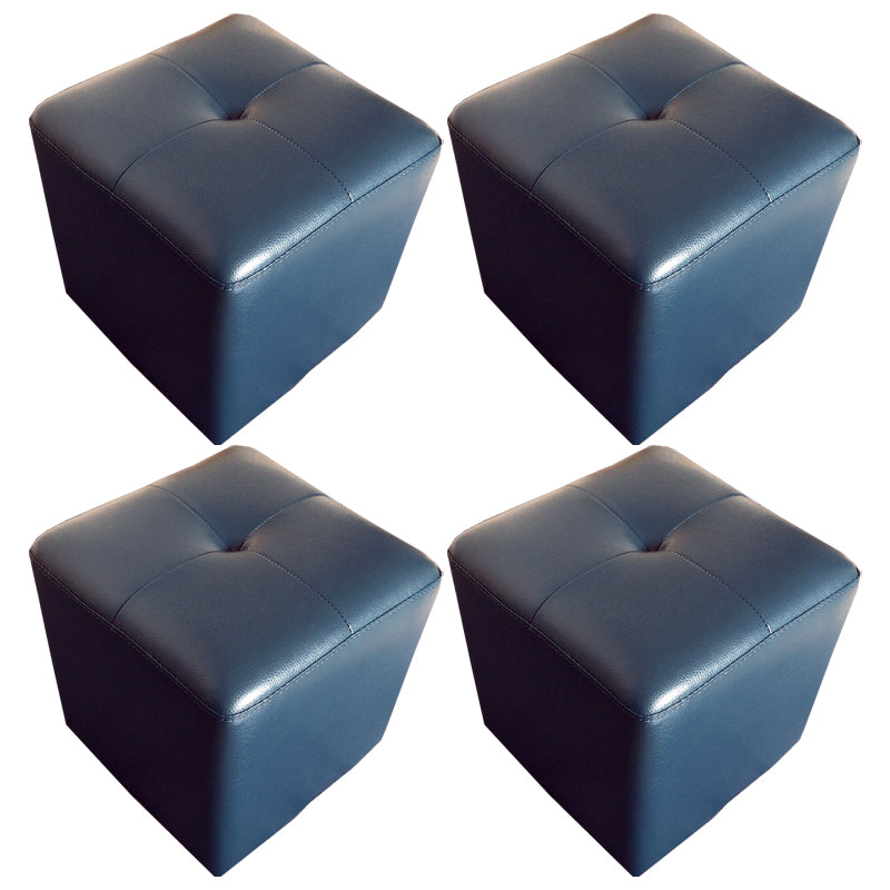Modern Black Water Resistant Cube Square Leather Indoor Cube