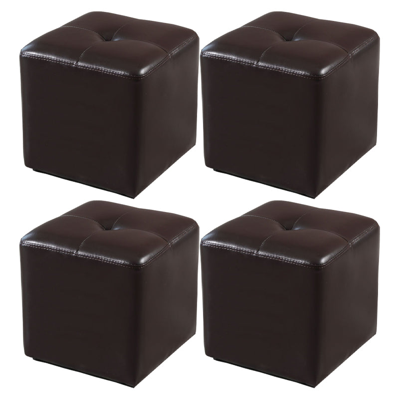 Modern Black Water Resistant Cube Square Leather Indoor Cube