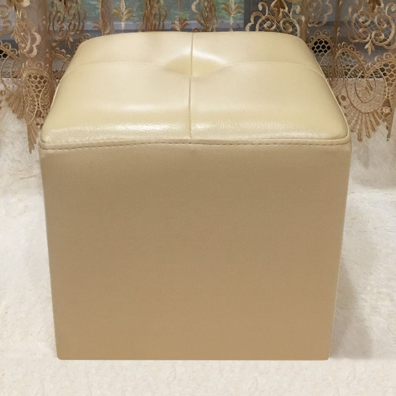 Modern Black Water Resistant Cube Square Leather Indoor Cube