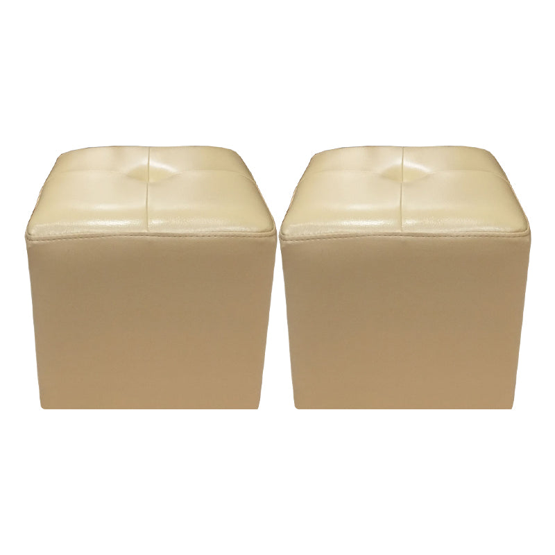 Modern Black Water Resistant Cube Square Leather Indoor Cube