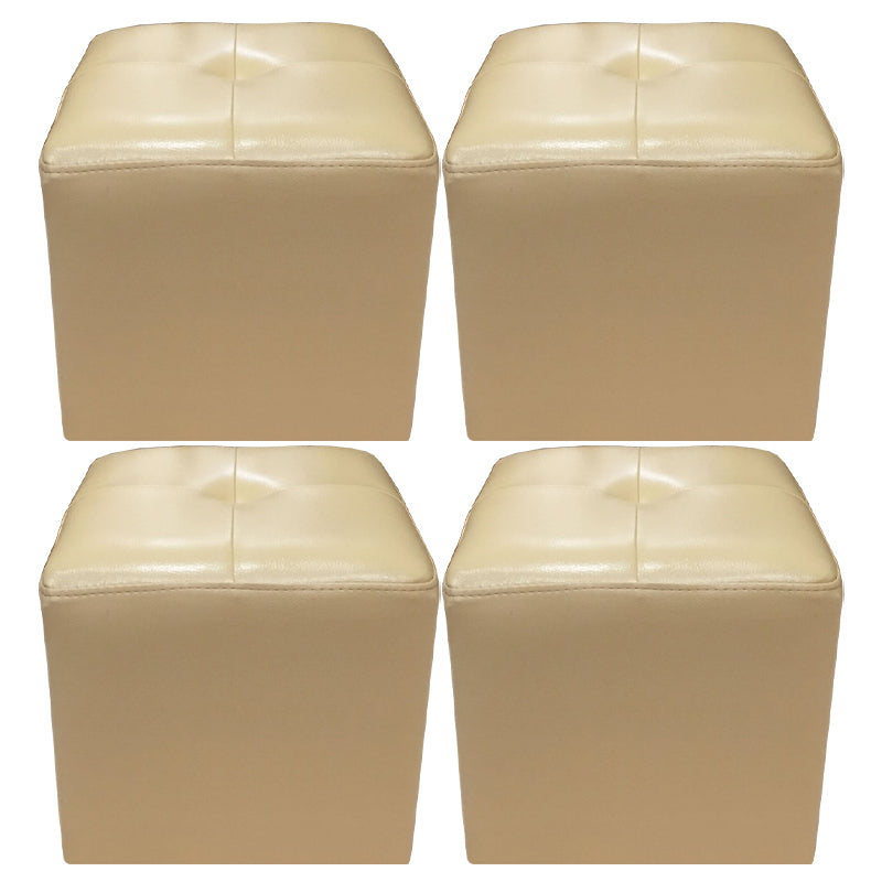 Modern Black Water Resistant Cube Square Leather Indoor Cube