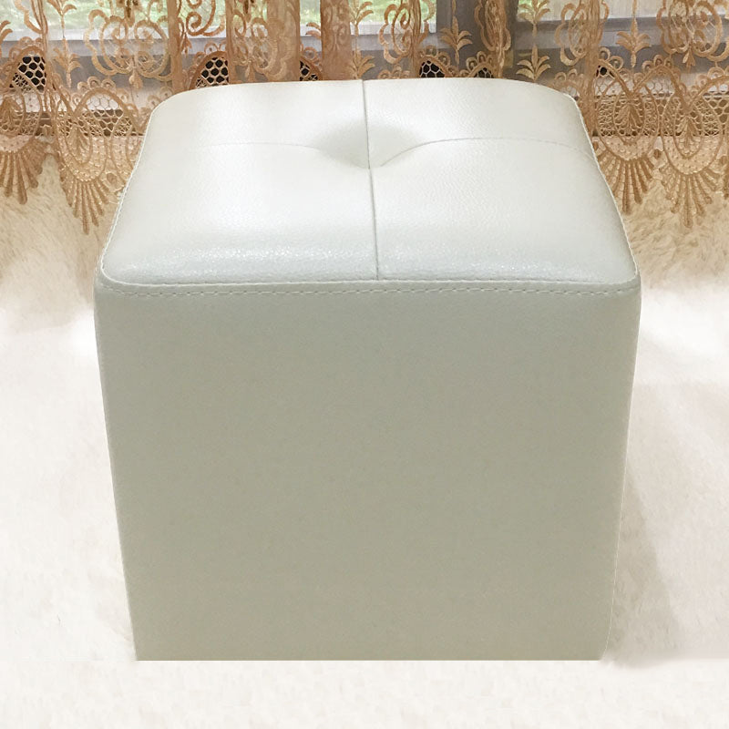 Modern Black Water Resistant Cube Square Leather Indoor Cube