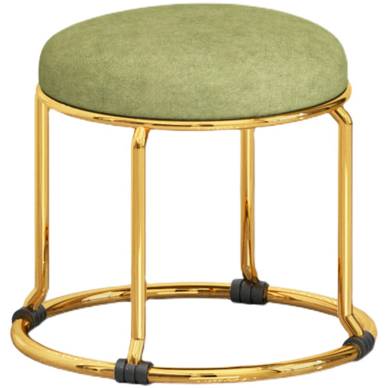 Standard Ottoman Fade Resistant Cotton Blend Glam Round Solid Color Ottoman