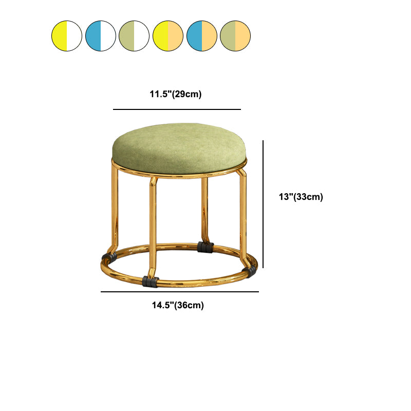 Standard Ottoman Fade Resistant Cotton Blend Glam Round Solid Color Ottoman