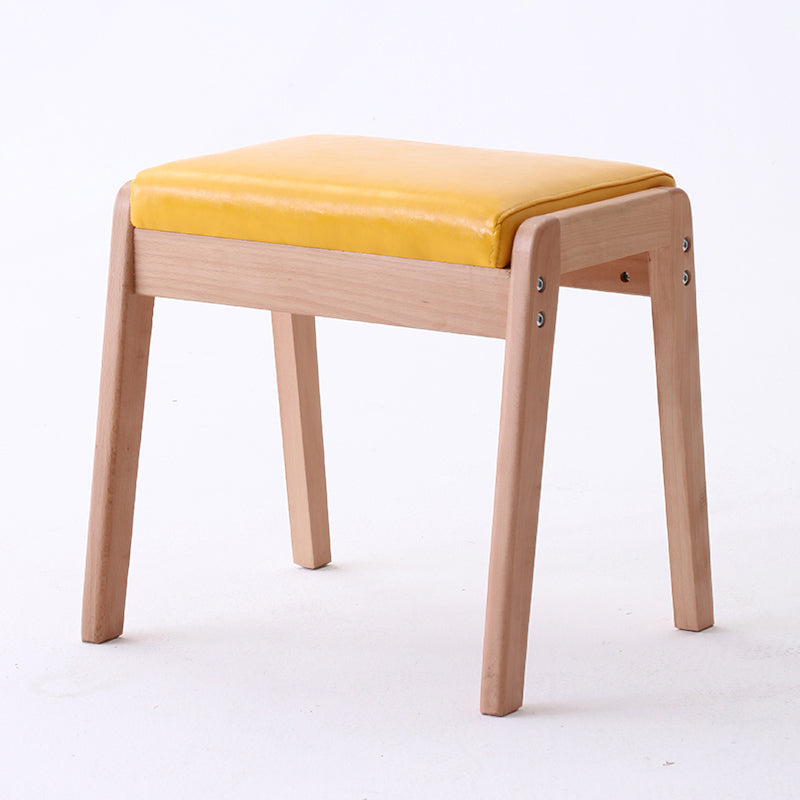 Modern Standard Yellow Rectangle Leather Water Resistant Indoor Standard