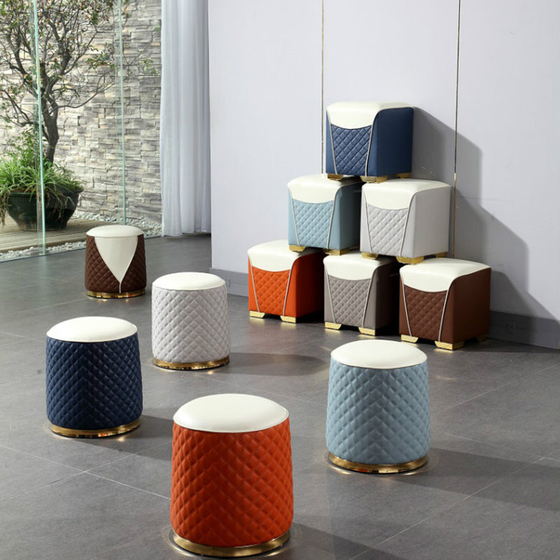 Orange Leather Standard Water Resistant Square Indoor Standard