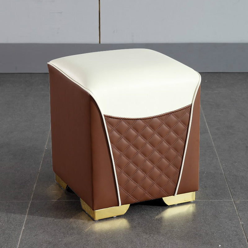 Orange Leather Standard Water Resistant Square Indoor Standard