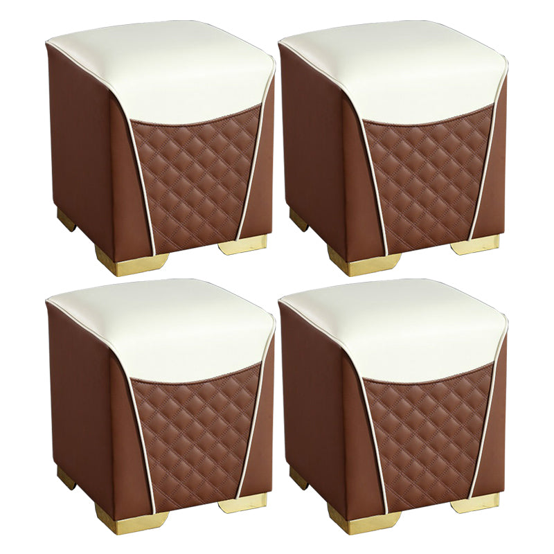 Orange Leather Standard Water Resistant Square Indoor Standard