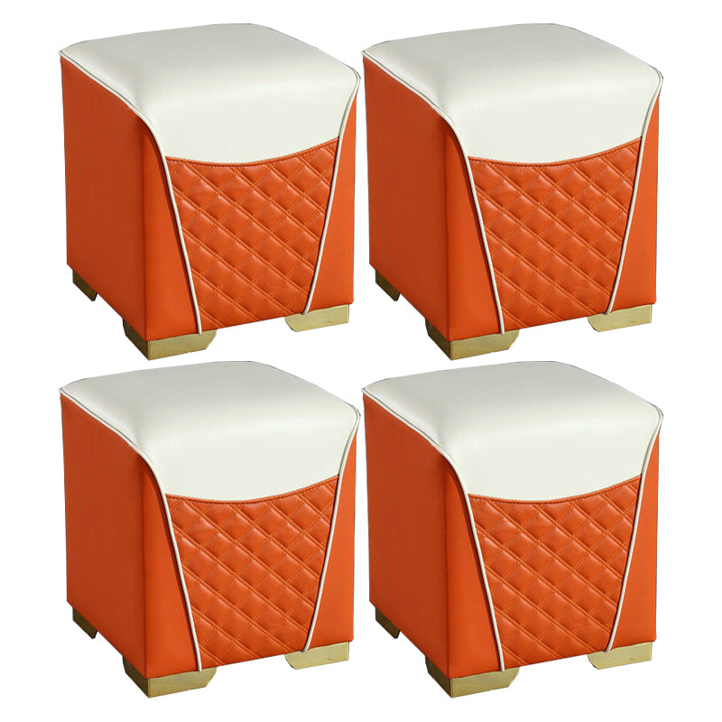 Orange Leather Standard Water Resistant Square Indoor Standard