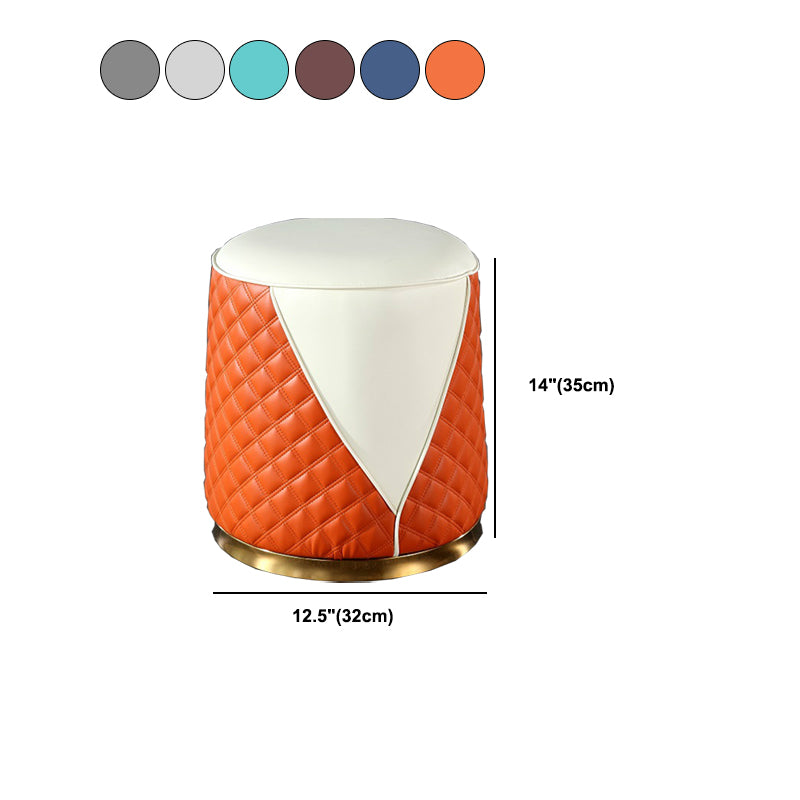 Orange Leather Standard Water Resistant Square Indoor Standard