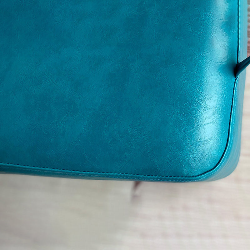 Modern Plain Storage Ottoman PU Leather Cylinder Shape with Storage Pouf Chair