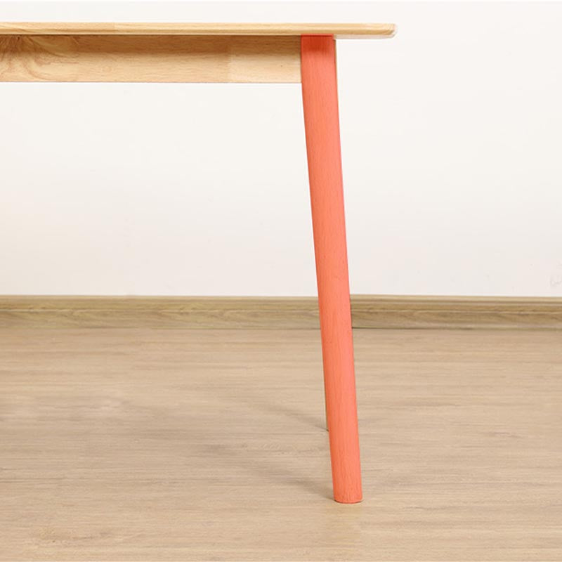 Rectangular Solid Wood Dining Table Modern Furniture with 4 Legs