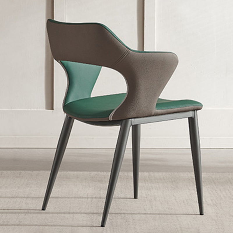 Industrial Dining Arm Chair Upholstered Dining Accent Chair for Home