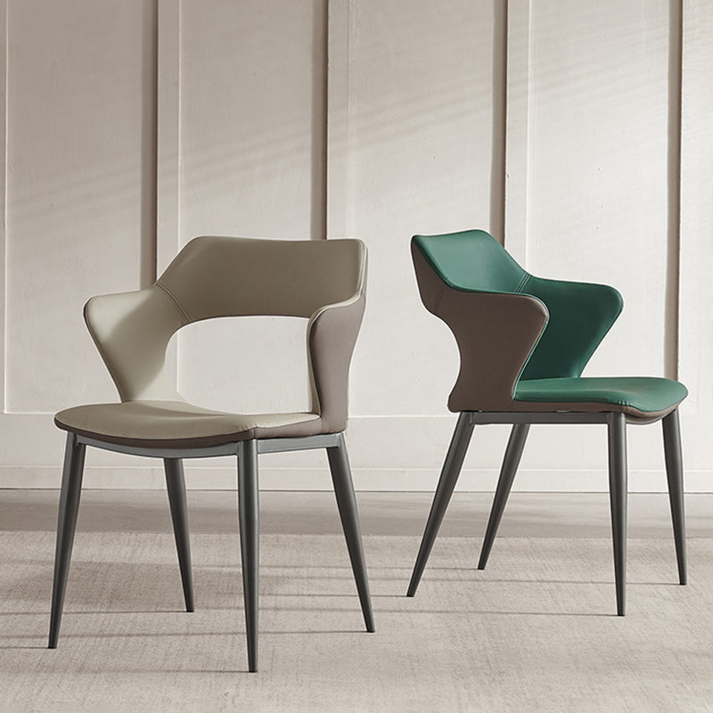 Industrial Dining Arm Chair Upholstered Dining Accent Chair for Home