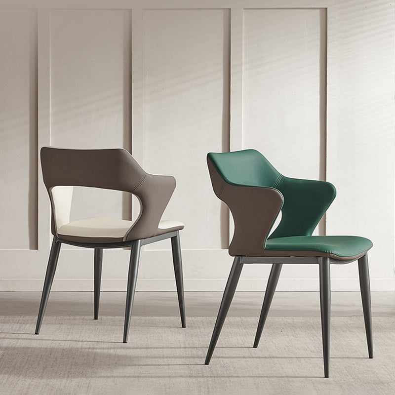 Industrial Dining Arm Chair Upholstered Dining Accent Chair for Home