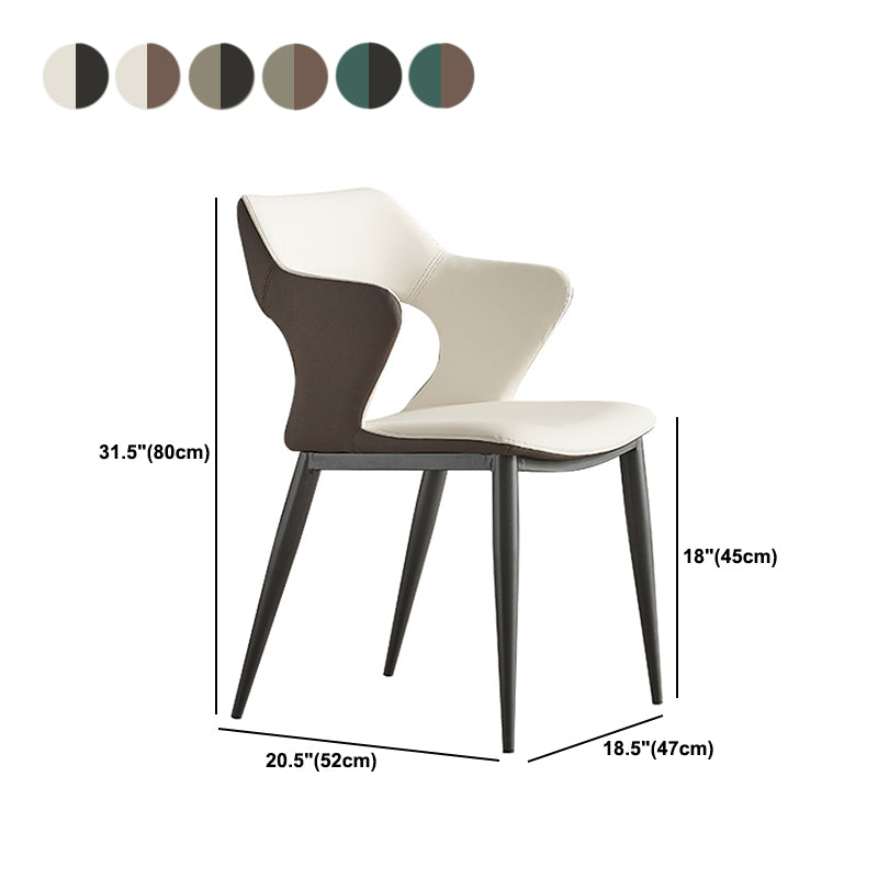 Industrial Dining Arm Chair Upholstered Dining Accent Chair for Home