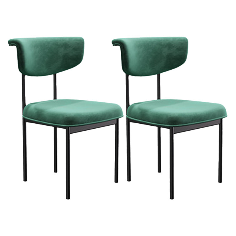 Fabric Open Back Dining Chairs Contemporary Armless Side Chair