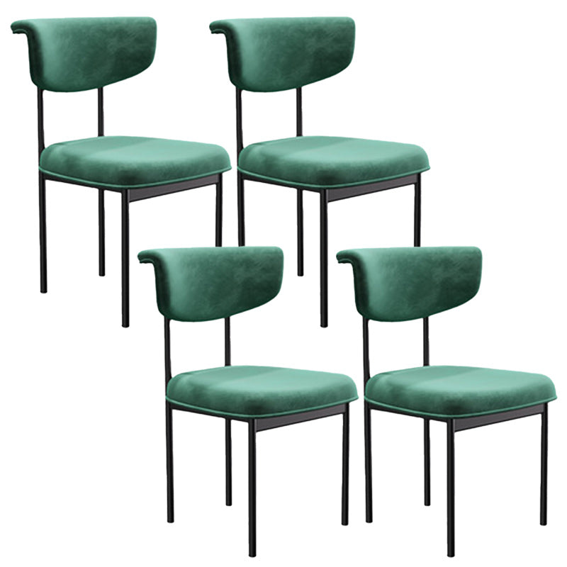 Fabric Open Back Dining Chairs Contemporary Armless Side Chair