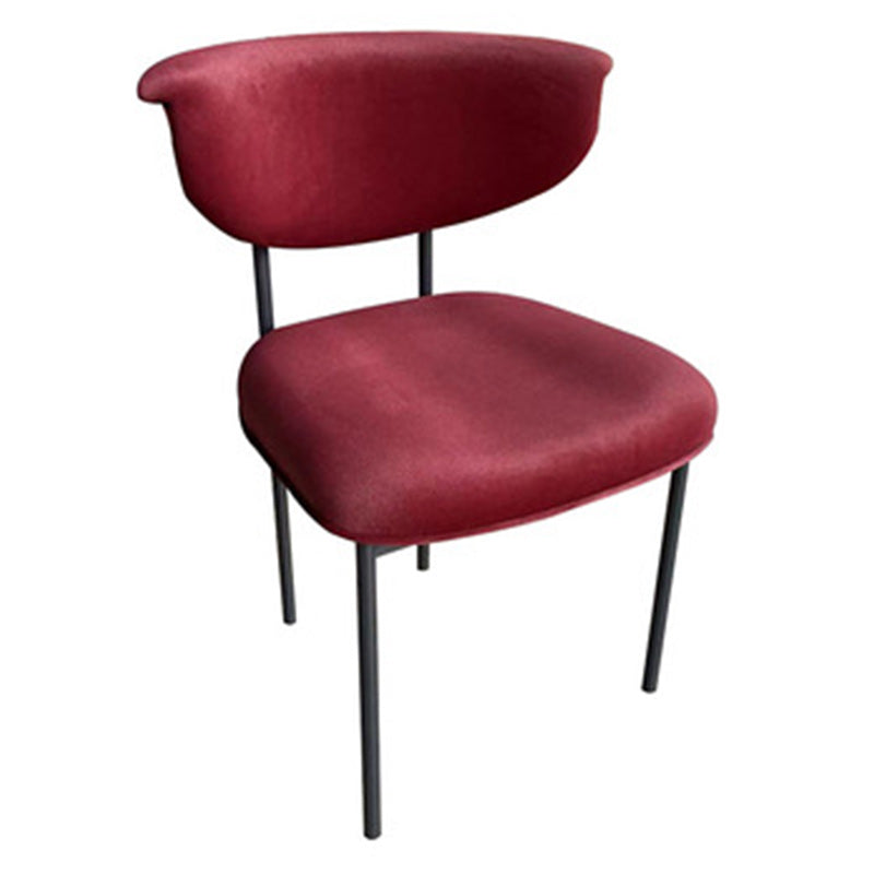 Fabric Open Back Dining Chairs Contemporary Armless Side Chair
