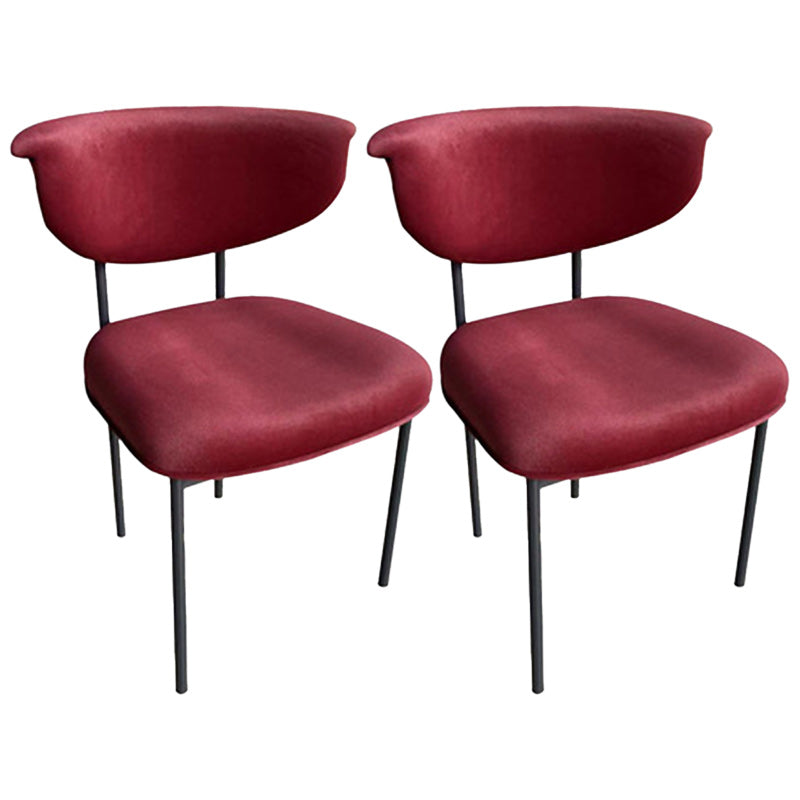 Fabric Open Back Dining Chairs Contemporary Armless Side Chair