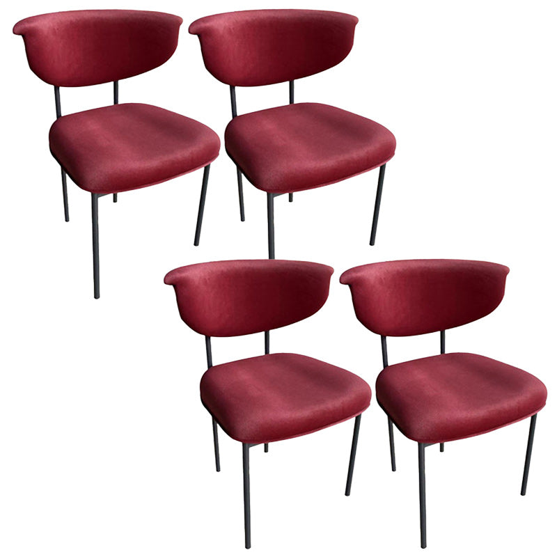 Fabric Open Back Dining Chairs Contemporary Armless Side Chair