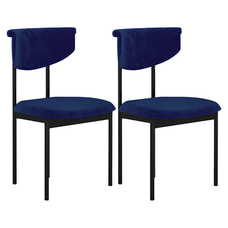 Fabric Open Back Dining Chairs Contemporary Armless Side Chair
