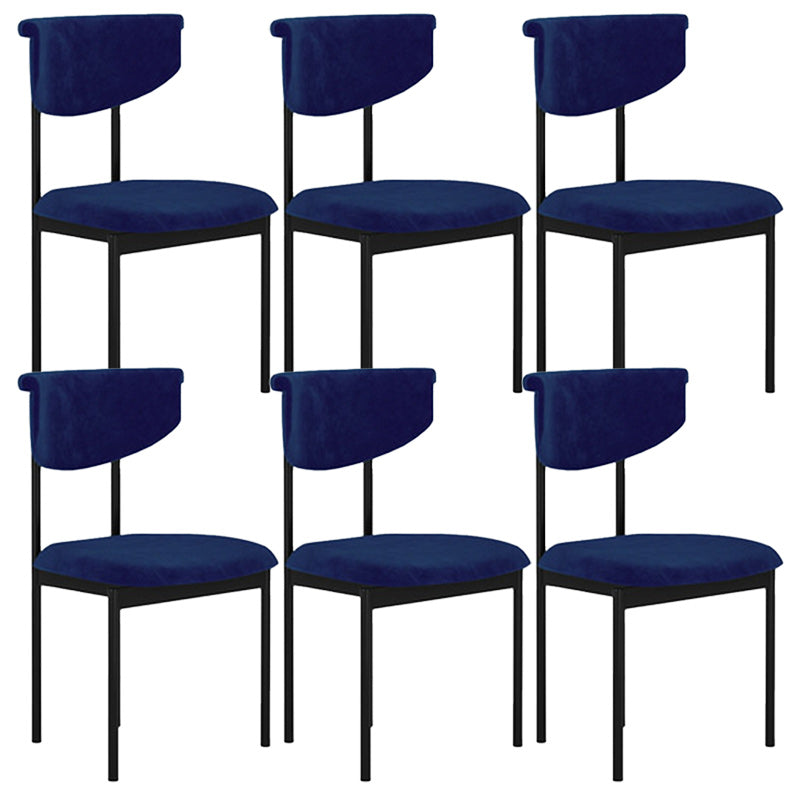 Fabric Open Back Dining Chairs Contemporary Armless Side Chair