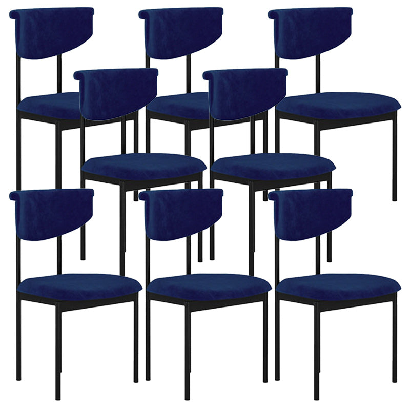 Fabric Open Back Dining Chairs Contemporary Armless Side Chair