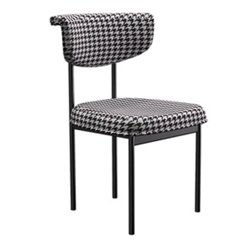 Fabric Open Back Dining Chairs Contemporary Armless Side Chair