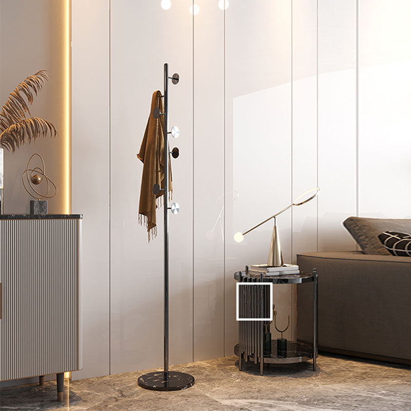 Glam Coat Rack Coat Hook Free Standing Metal Hall Stand with Slate Base