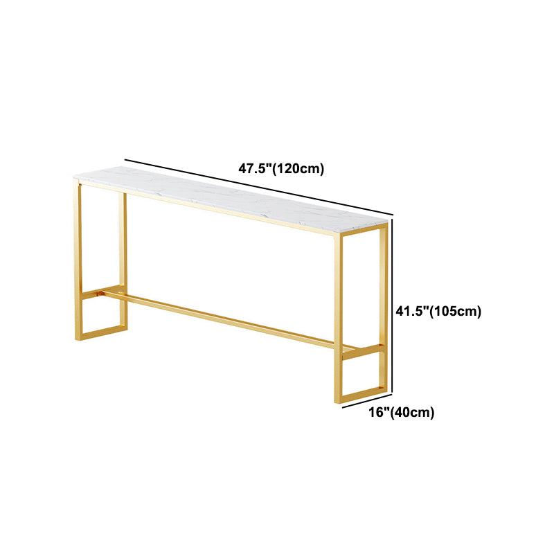 Glam Style 1/2/3 Pieces Bar Table Set Rectangle Bar Table with High Stools for Kitchen