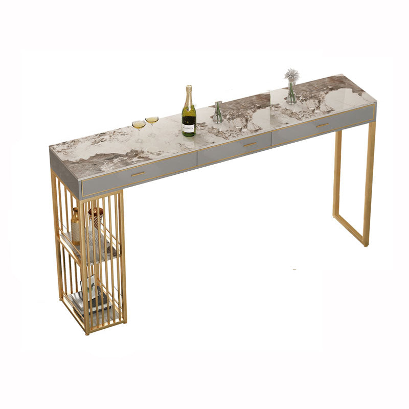 Modern 1/2/3 Pieces Counter Height Set Rectangle Indoor Pub Dining Set with Storage