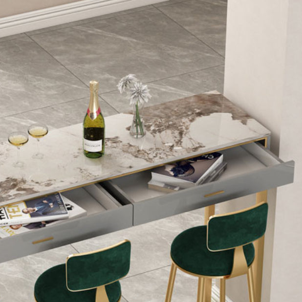 Modern 1/2/3 Pieces Counter Height Set Rectangle Indoor Pub Dining Set with Storage