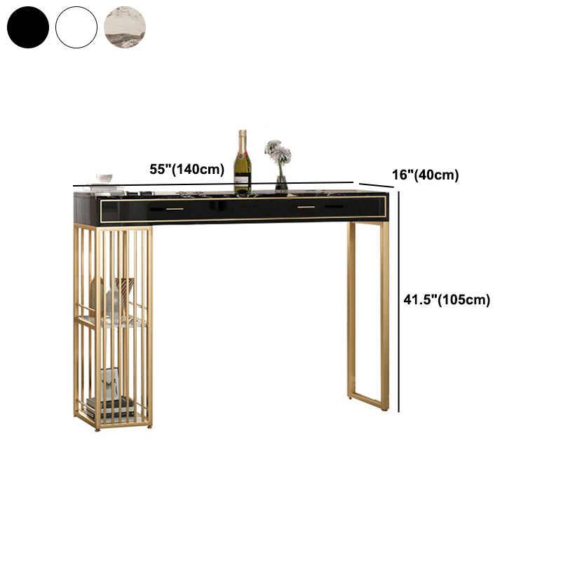 Modern 1/2/3 Pieces Counter Height Set Rectangle Indoor Pub Dining Set with Storage