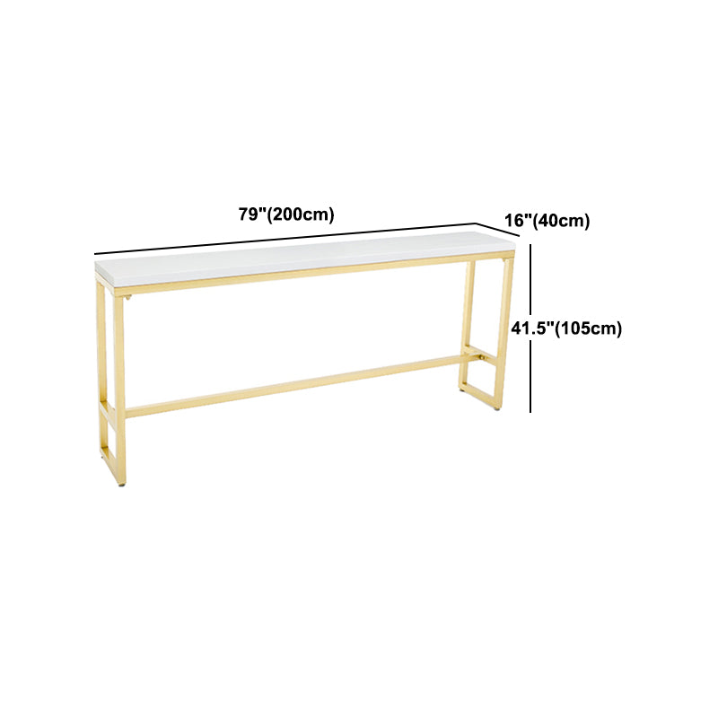 Glam 1/2/5/9 Pieces Bar Table Set Rectangle Bar Table with High Metal Stools for Home