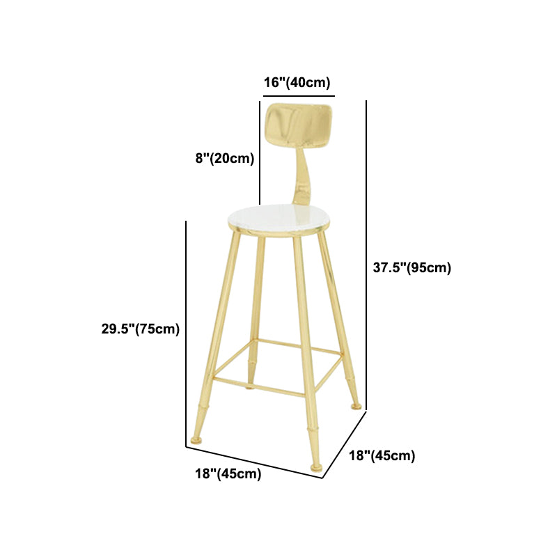 Glam 1/2/3 Pieces Bar Table Set Rectangle Bar Table with High Metal Stools for Home