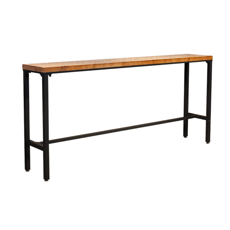 1/4/7 Pieces Modern Rectangular Bar Table Set Wooden Counter Table with High Stools