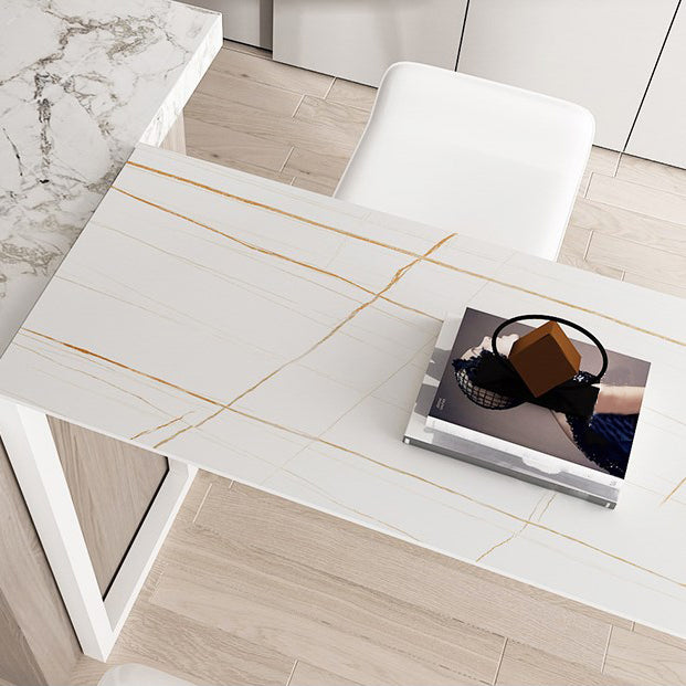 Contemporary 1/2/3/5 Pieces Sintered Stone Pub Table Set Fixed Table Counter Table