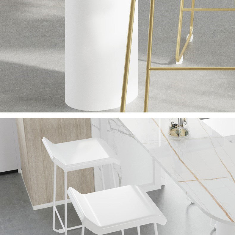 Contemporary 1/2/5 Pieces Sintered Stone Pub Table Set Fixed Table Counter Table