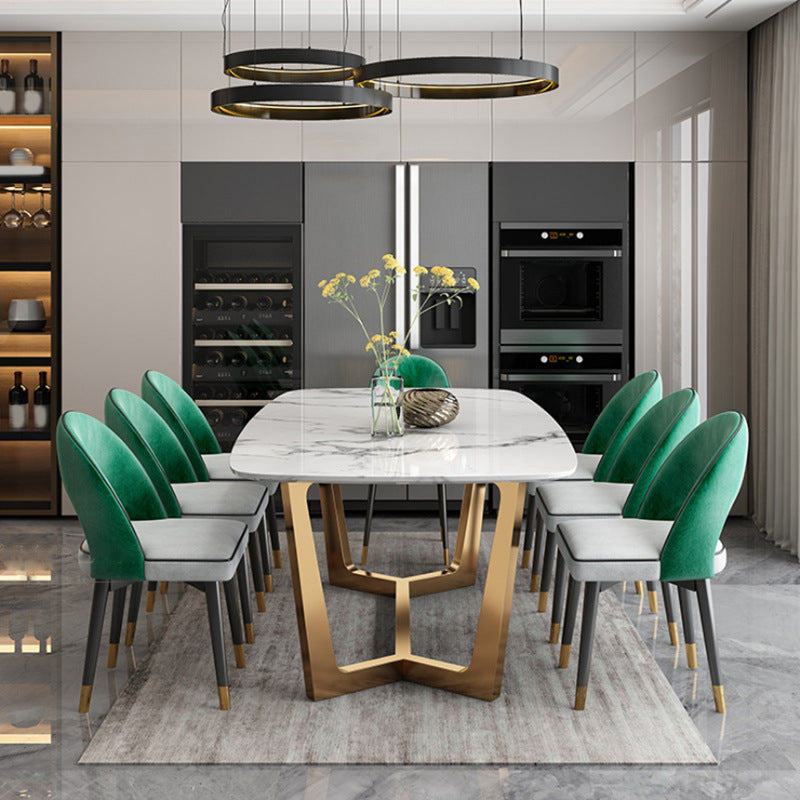 Contemporary Sintered Stone Rectangle Table Set 1/2/3/4/7/8 Pieces Dining Set for Home