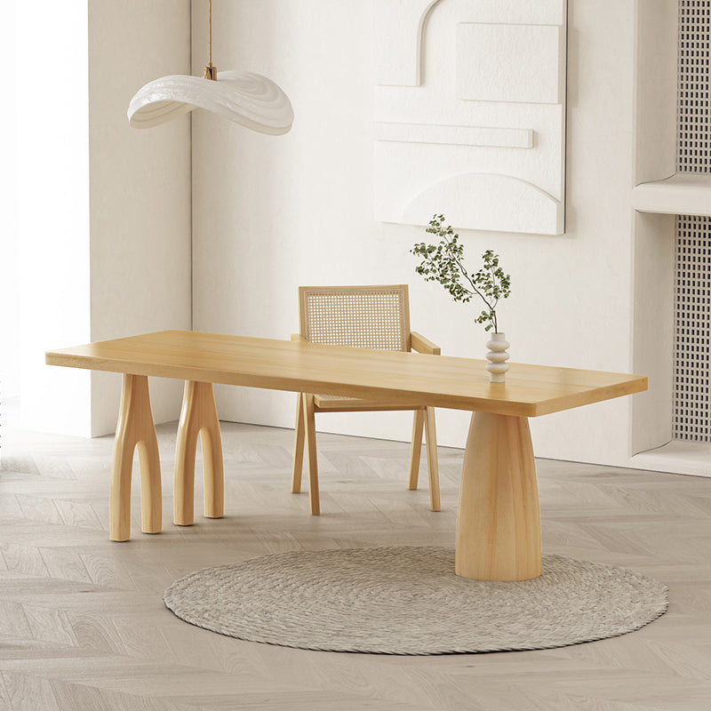 Modern 1/2/3/4/5 Pieces Rectangle Dining Set Solid Wood Dinette Table with Chairs