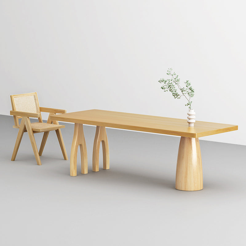 Modern 1/2/3/4/5 Pieces Rectangle Dining Set Solid Wood Dinette Table with Chairs