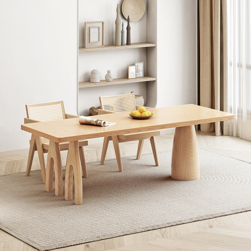 Modern 1/2/3/4/5 Pieces Rectangle Dining Set Solid Wood Dinette Table with Chairs